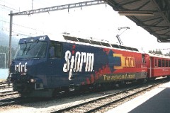 RhB (Rhätische Bahn), St. Moritz 15. July 2003